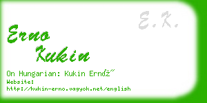 erno kukin business card